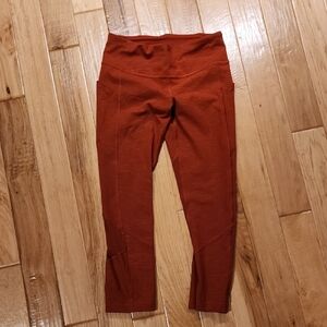 Rust Orange High-Waisted Leggings
